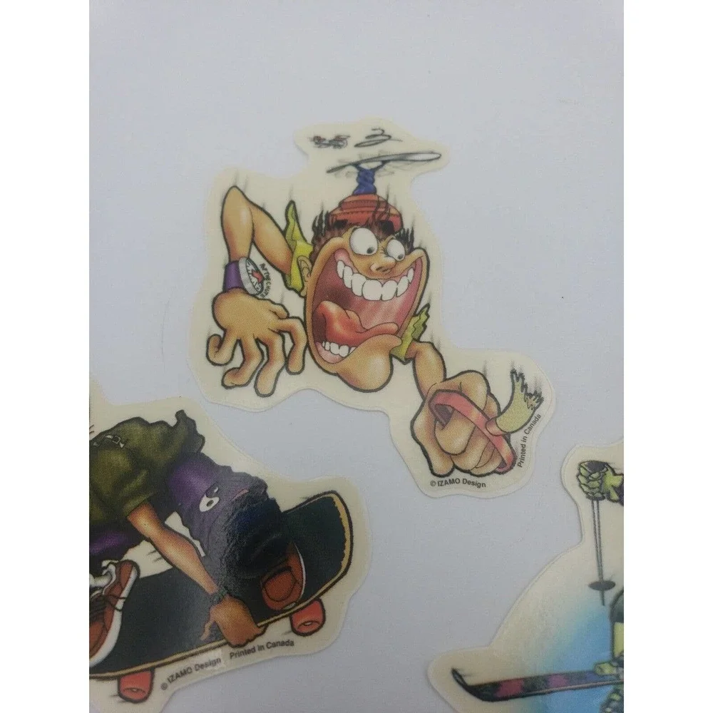 90s y2k Vintage Izamo skateboard Sports Vending Machine Stickers Set Of 7